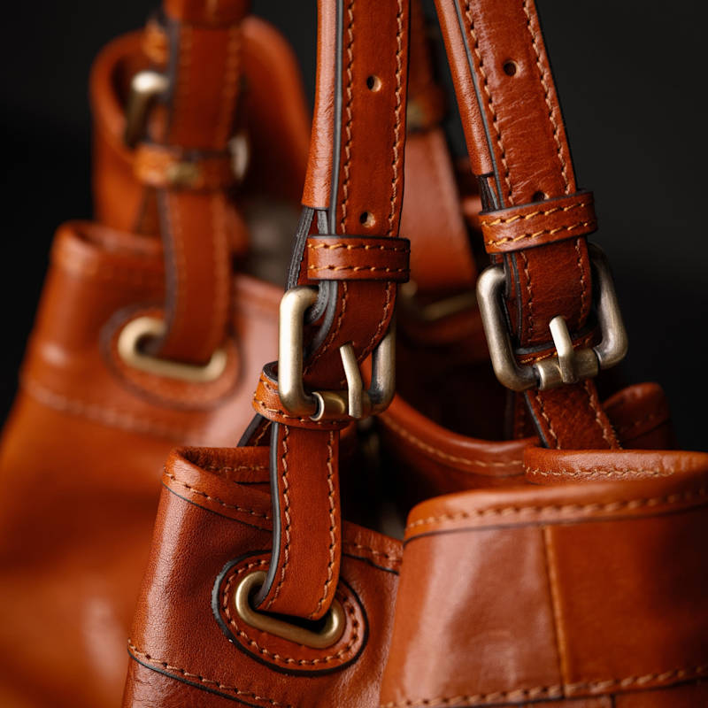 Thumbnail of Cognac Brown Leather Tote Bag For Women - The Betrothed image