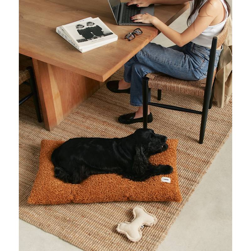 Thumbnail of Mustard Fleece Dog Cushion Bed, Bela image