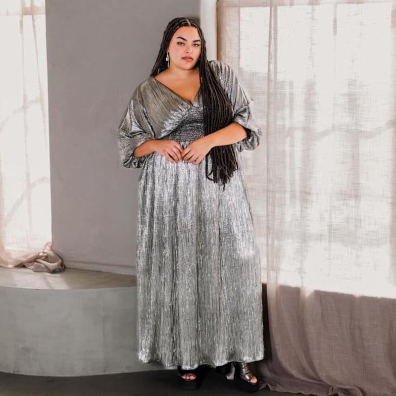 Thumbnail of Colla Voce Dress In Liquid Silver image