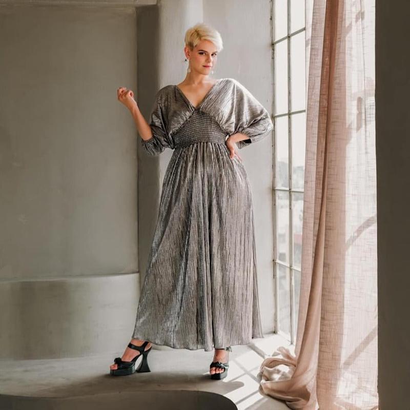 Thumbnail of Colla Voce Dress In Liquid Silver image