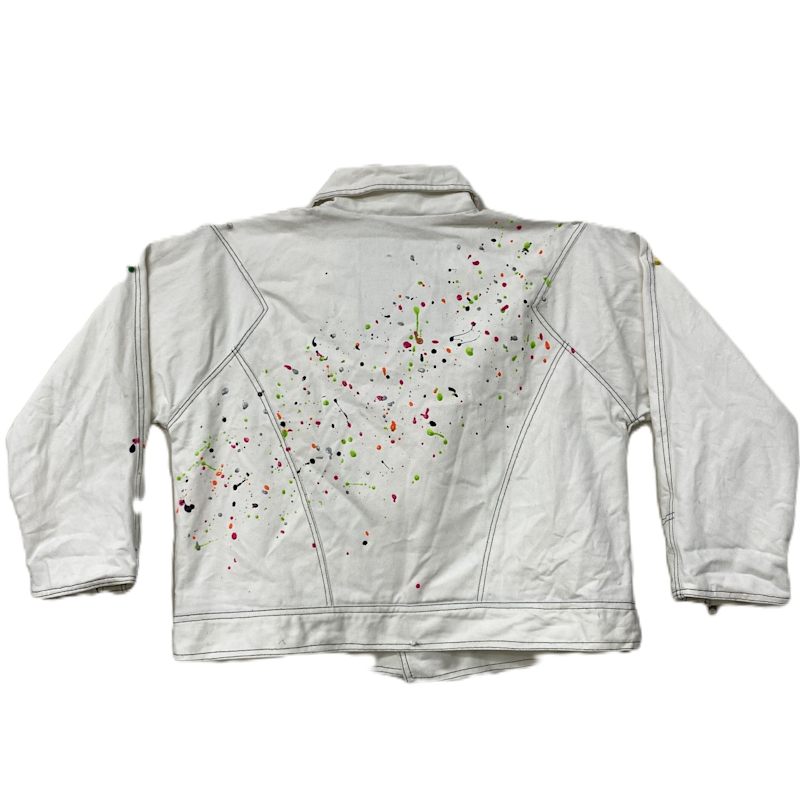 Thumbnail of Color Palette Raw Denim Oversized Multispots Jacket G Six image