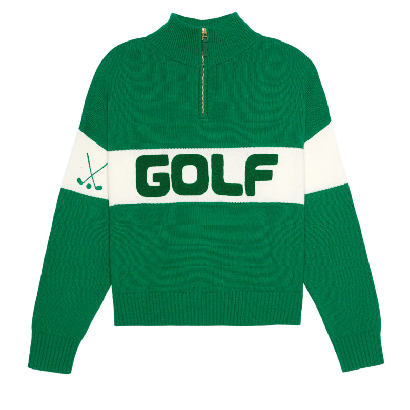 Thumbnail of Madison Quarter Zip Sweater - Green Golf image