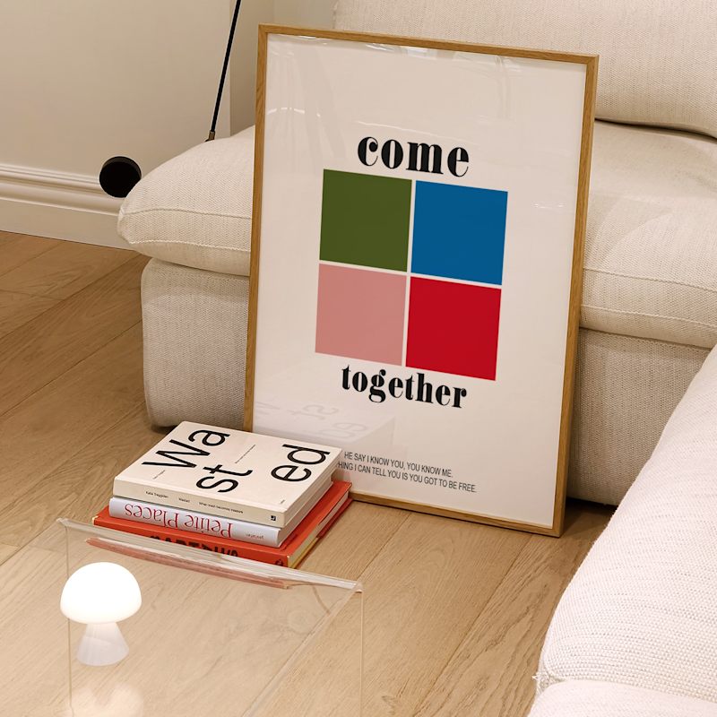 Come Together Beatles Music Song Lyrics Art Print Fanclub Wolf