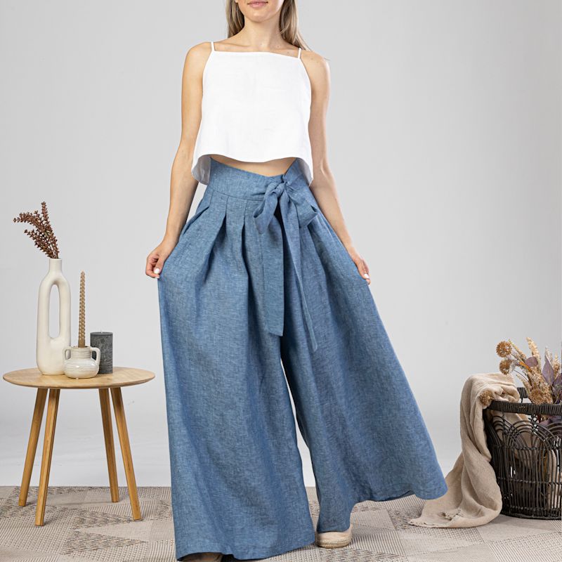 【BAON】Okuni Banding Roll-Up Wide Cotton Pants Amomento Cotton Banding Wide Pants in Black | Parallel