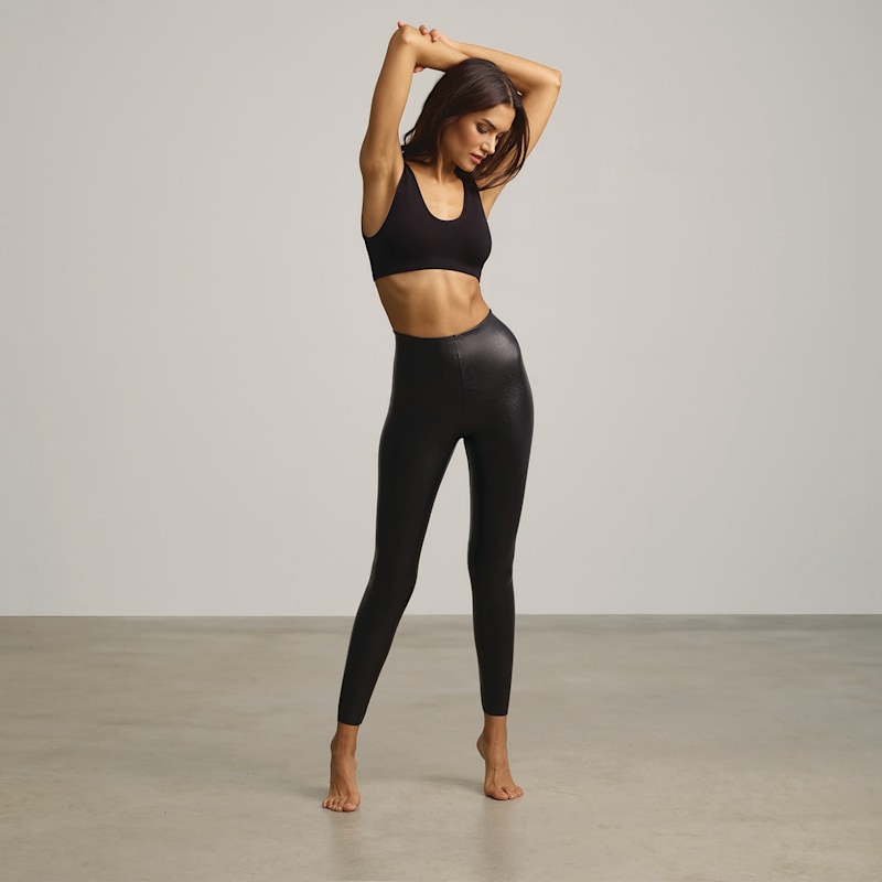 Thumbnail of Commando Faux Leather Control Smoothing Legging, Black SLG06 image