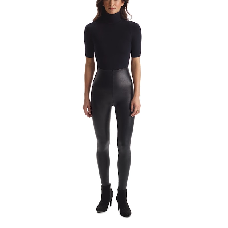 Thumbnail of Commando Faux Leather Control Smoothing Legging, Black SLG06 image