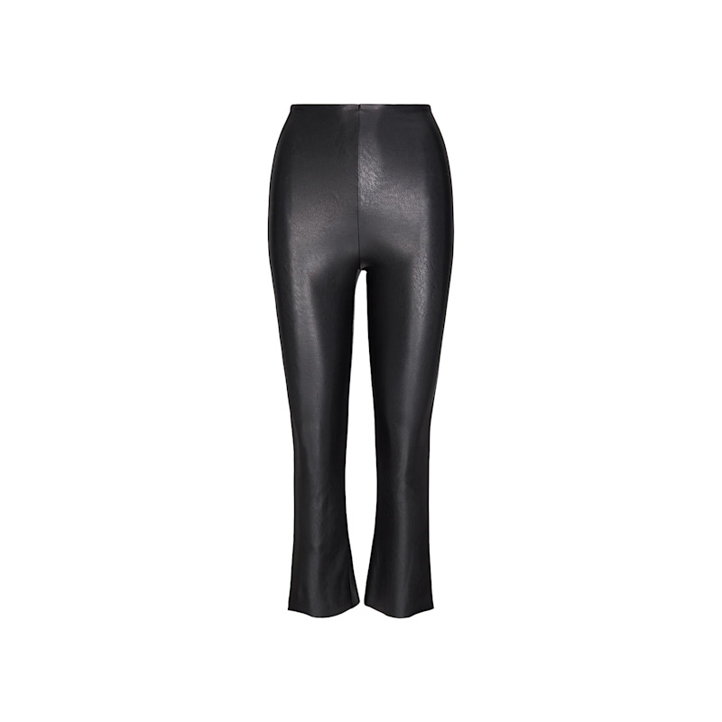 Commando: Faux Leather Crop Flare - Sand