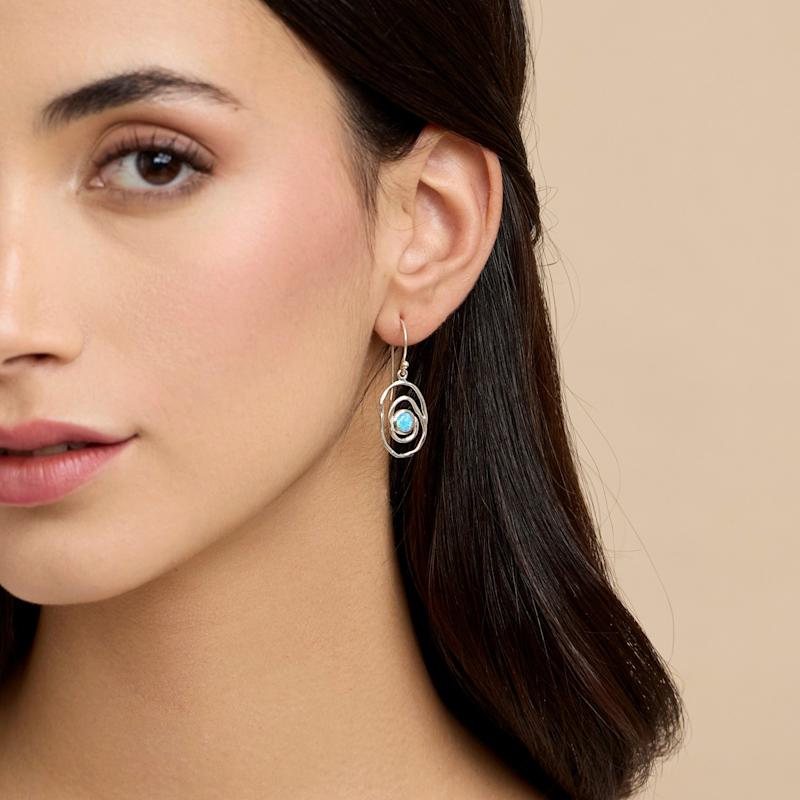 Thumbnail of Contemporary Sterling Silver Opal Earrings image
