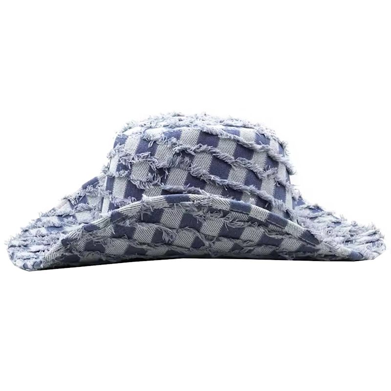 Thumbnail of Contrast Denim Frayed Cowboy Hat image