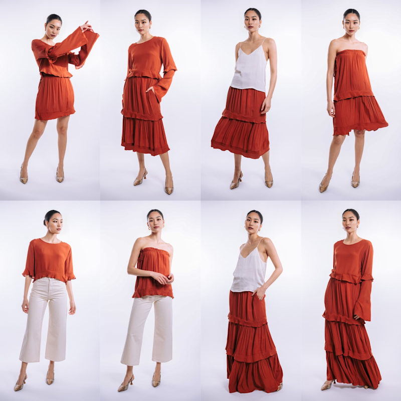 Thumbnail of Convertible Rust Dress - Worn In Fourteen Ways image