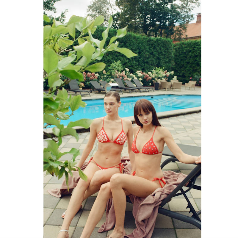 Thumbnail of Coral Garden Reversible Triangle Bikini Top image