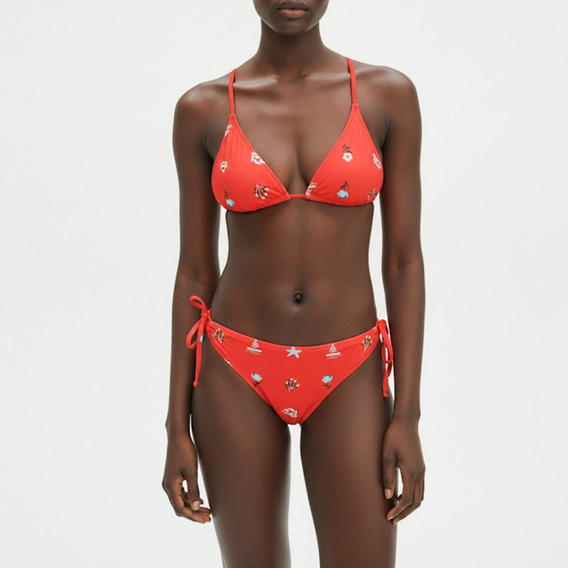 Thumbnail of Coral Garden Reversible Triangle Bikini Top image