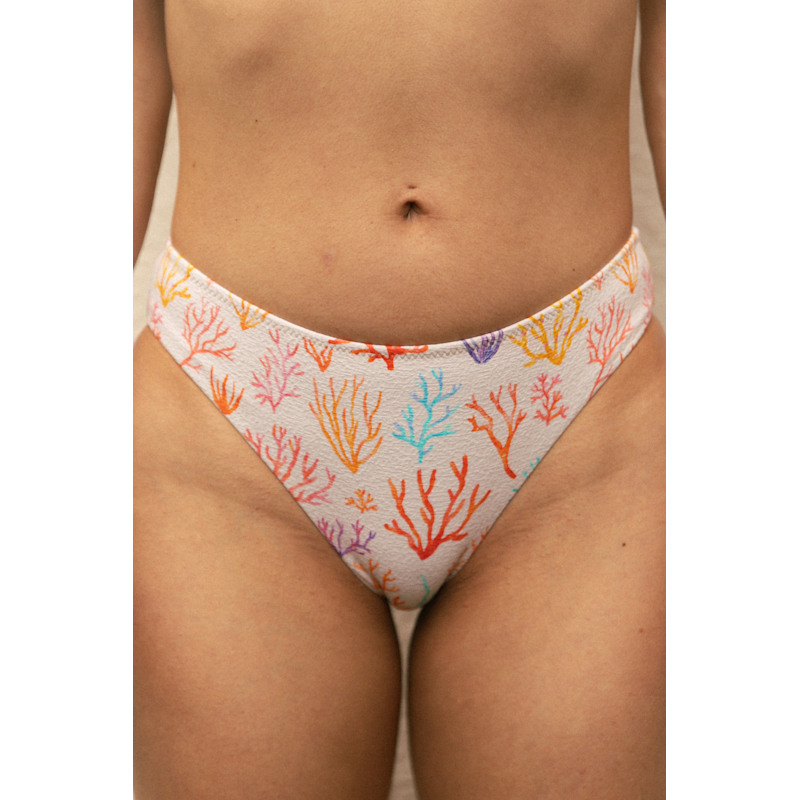 Thumbnail of Coral Print Salinas Bikini Bottom image