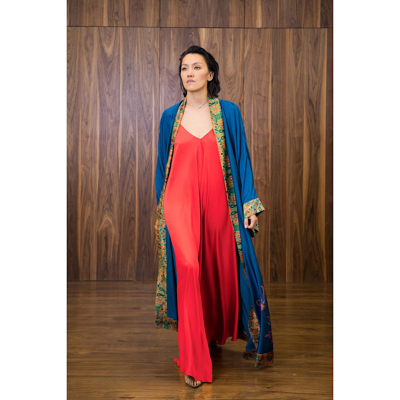 mariella maxi dress Mariella Smocked Maxi Dress S / Blue