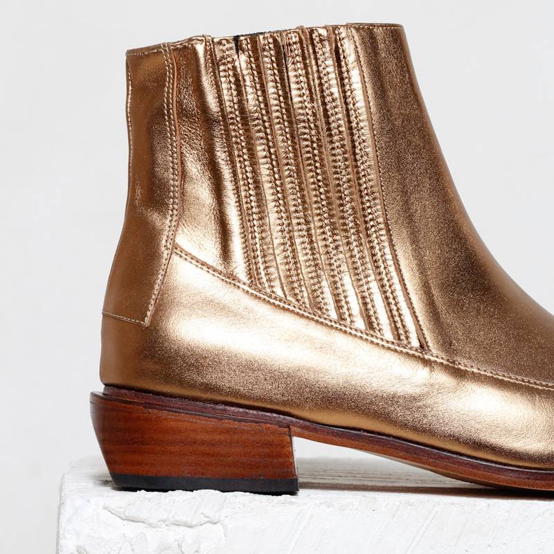 Thumbnail of Cordelia Gold Ankle Boots image
