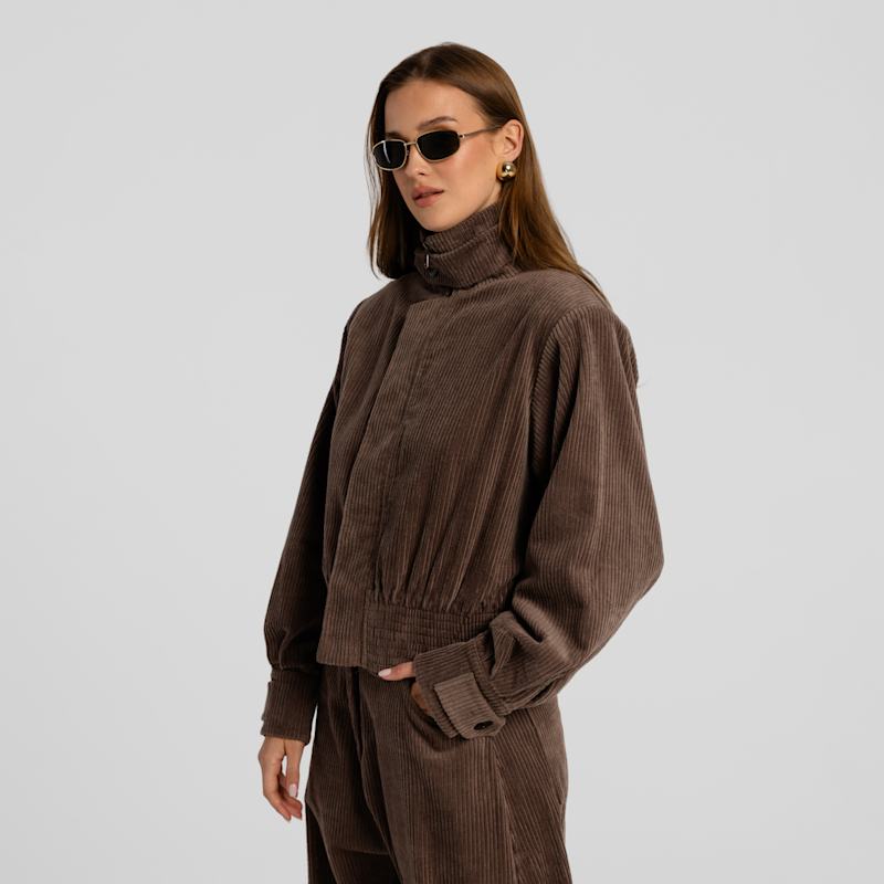 Thumbnail of Corduroy Bomber Jacket Barro Cappuccino image