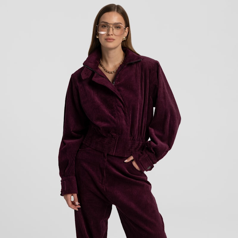 Thumbnail of Corduroy Bomber Jacket Barro Raspberry image