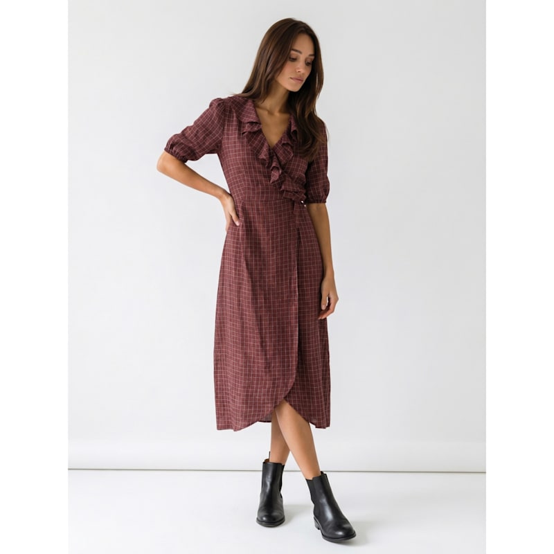 maxi linen wrap dress Black Linen Wrap Maxi Dress | Trendy Women's Dress