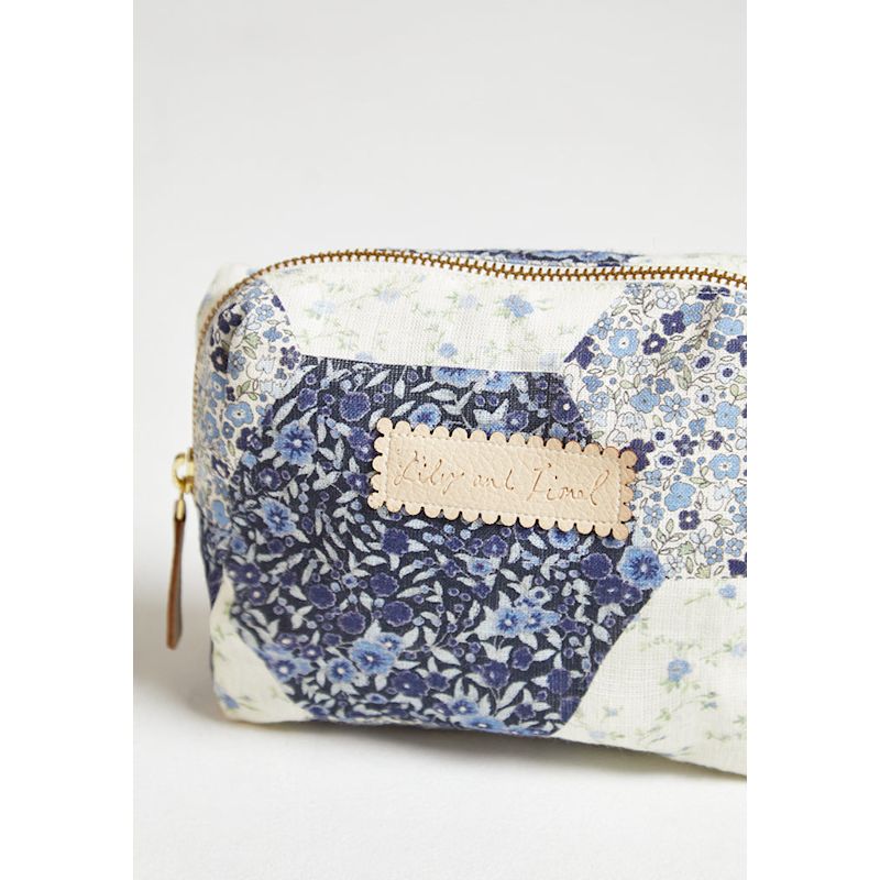 Thumbnail of Cosmetic Bag Aster Patchwork Blue image