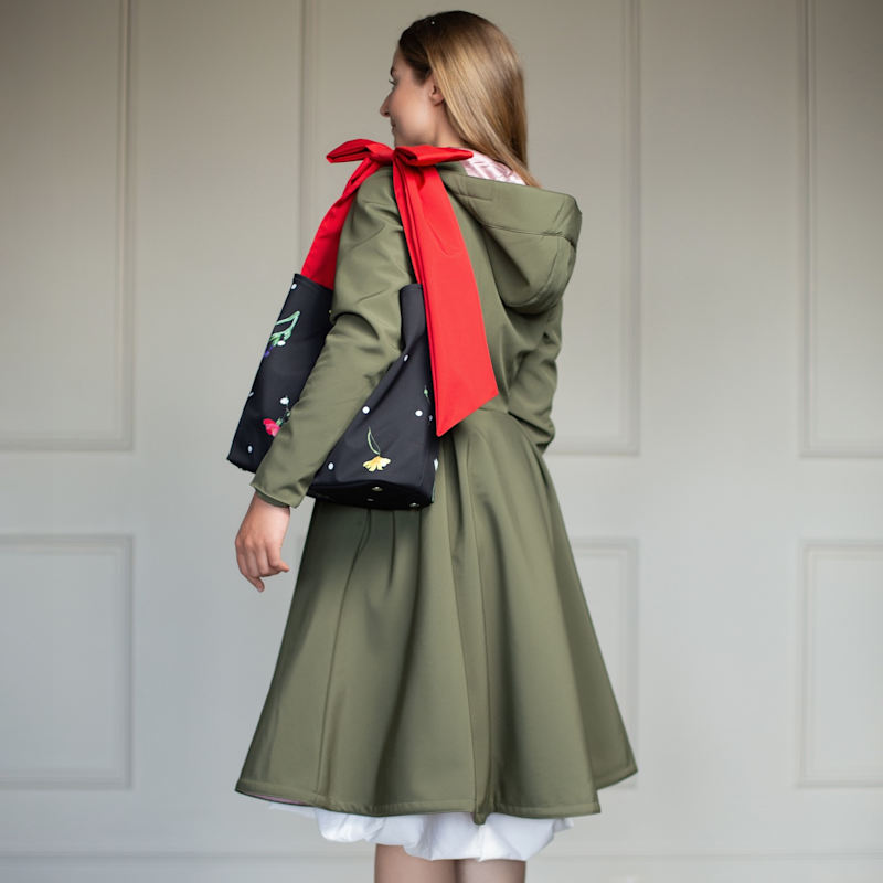 Thumbnail of Cosmic Bloom Bow Tote Bag image