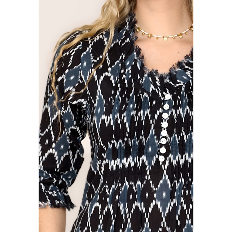 Thumbnail of Cotton Annabel Maxi Dress In Black & Grey Diamond image