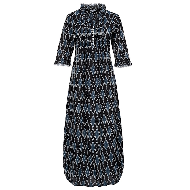 Thumbnail of Cotton Annabel Maxi Dress In Black & Grey Diamond image