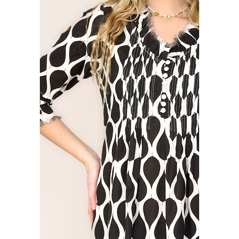 Thumbnail of Cotton Annabel Maxi Dress In Black Leaf image