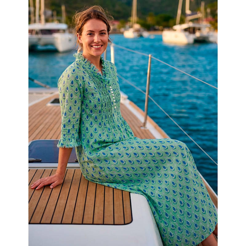 Thumbnail of Cotton Annabel Maxi Dress In Spearmint image