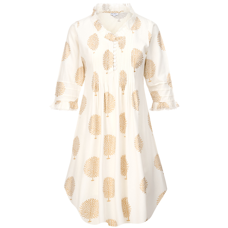 Thumbnail of Cotton Annabel Tunic In White & Gold image