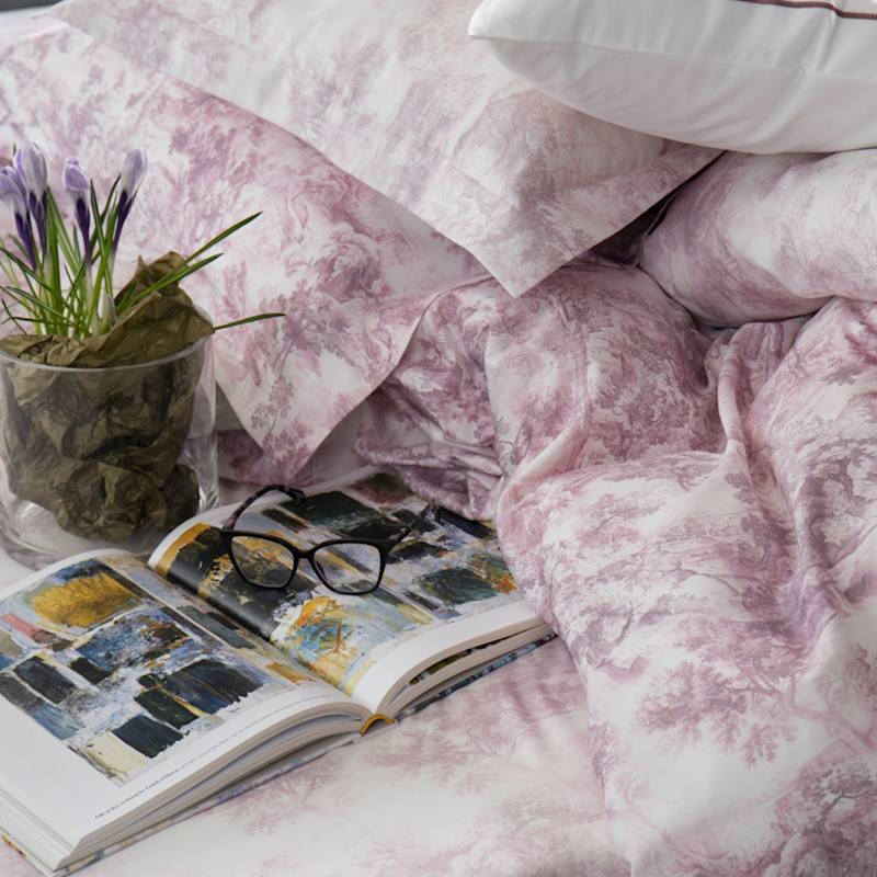 Thumbnail of Cotton Bedding Set Toile Pink Uk Single, Us Twin image