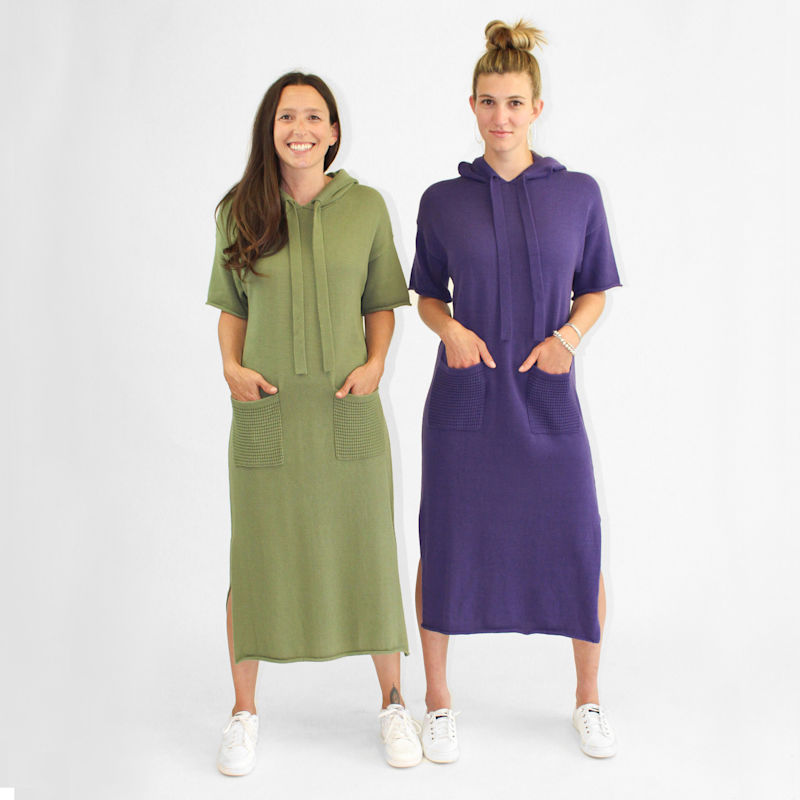 Thumbnail of Cotton Hoodie Dress - Royal Purple image