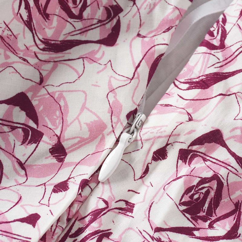 Thumbnail of Cotton Midi Skirt With Floral Print Pink image