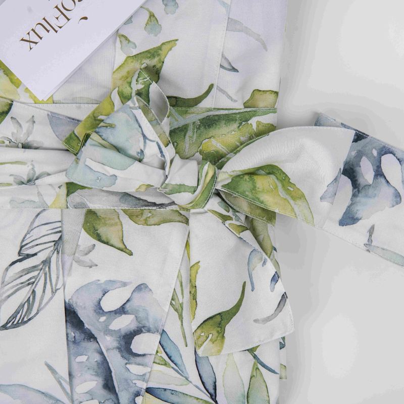 Thumbnail of Cotton Sateen Kimono Robe - Flora Costera image
