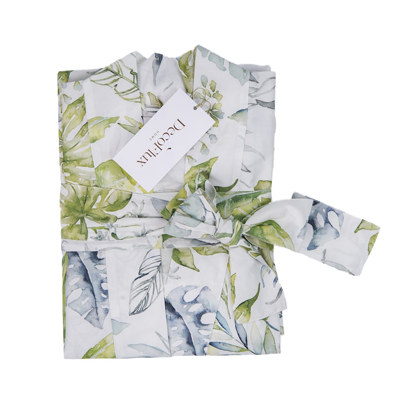 Thumbnail of Cotton Sateen Kimono Robe - Flora Costera image