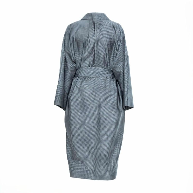 Thumbnail of Cotton Sateen Kimono Robe Mirage Grey image