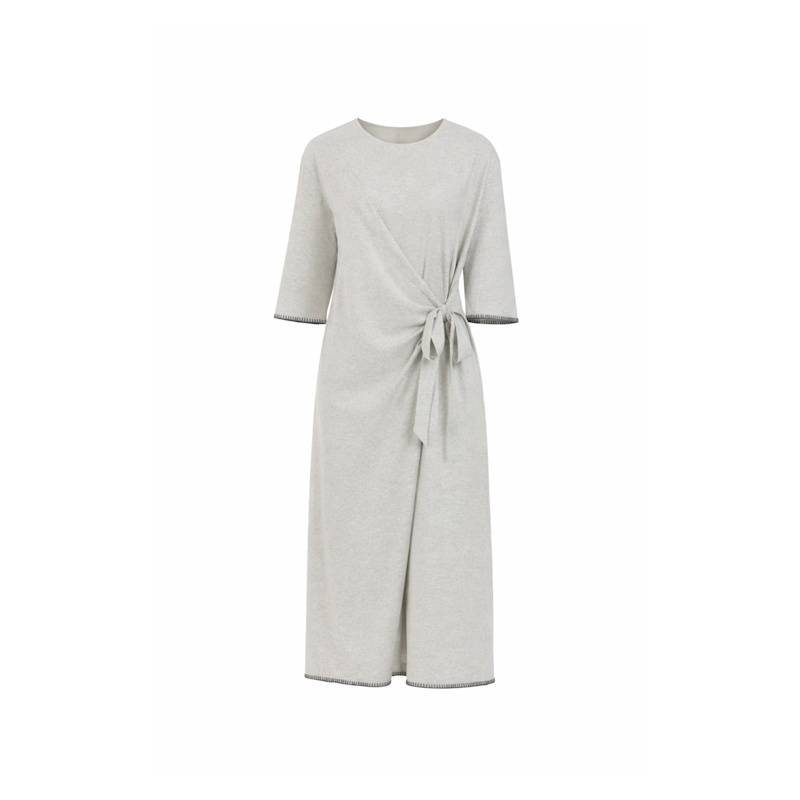 Thumbnail of Cotton Stitch Dress Grey image