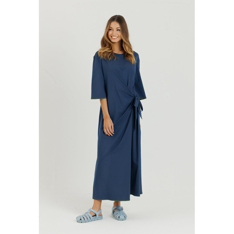 Thumbnail of Cotton Stitch Dress Navy image
