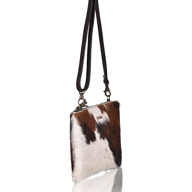 Thumbnail of Cowhide Crossbody Clutch Tricolour Natural | Mansell By Owen Barry image