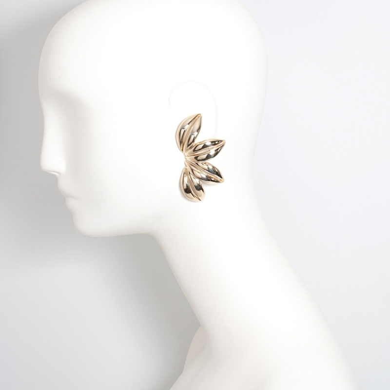 Thumbnail of Cowrie Earrings – Sculptural Recycled Brass Earrings Inspired By Shells image
