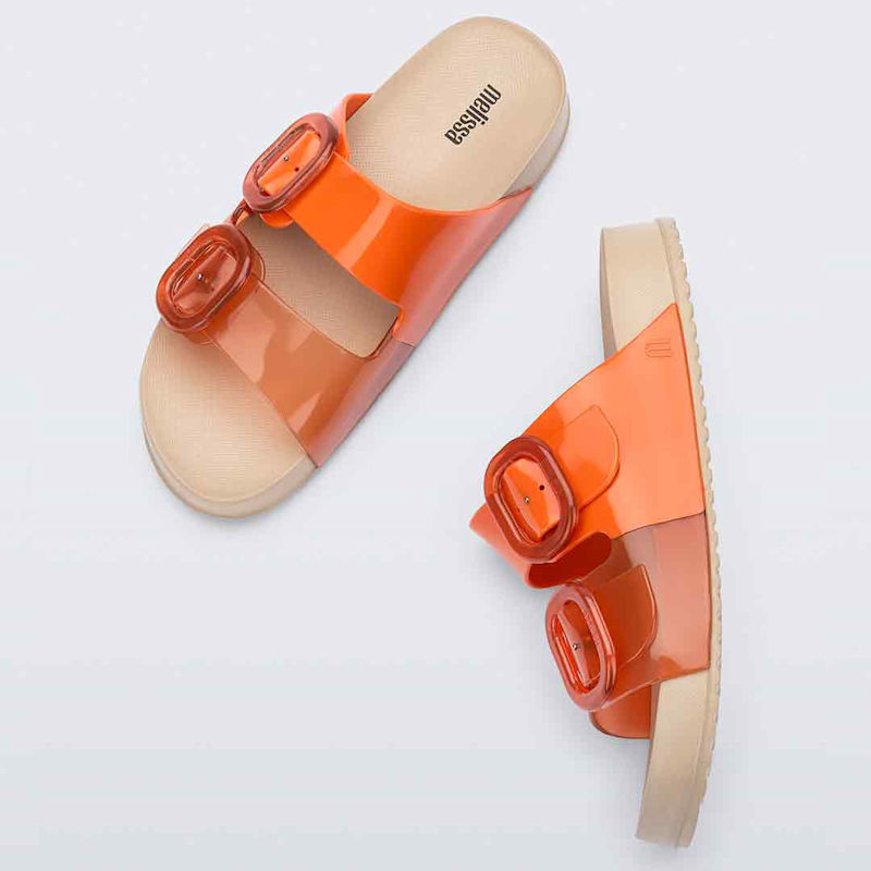Thumbnail of Cozy Slide - Beige, Orange image