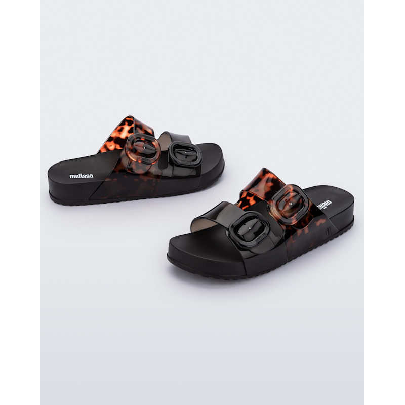 Thumbnail of Cozy Slide - Black, Clear Tortoise image