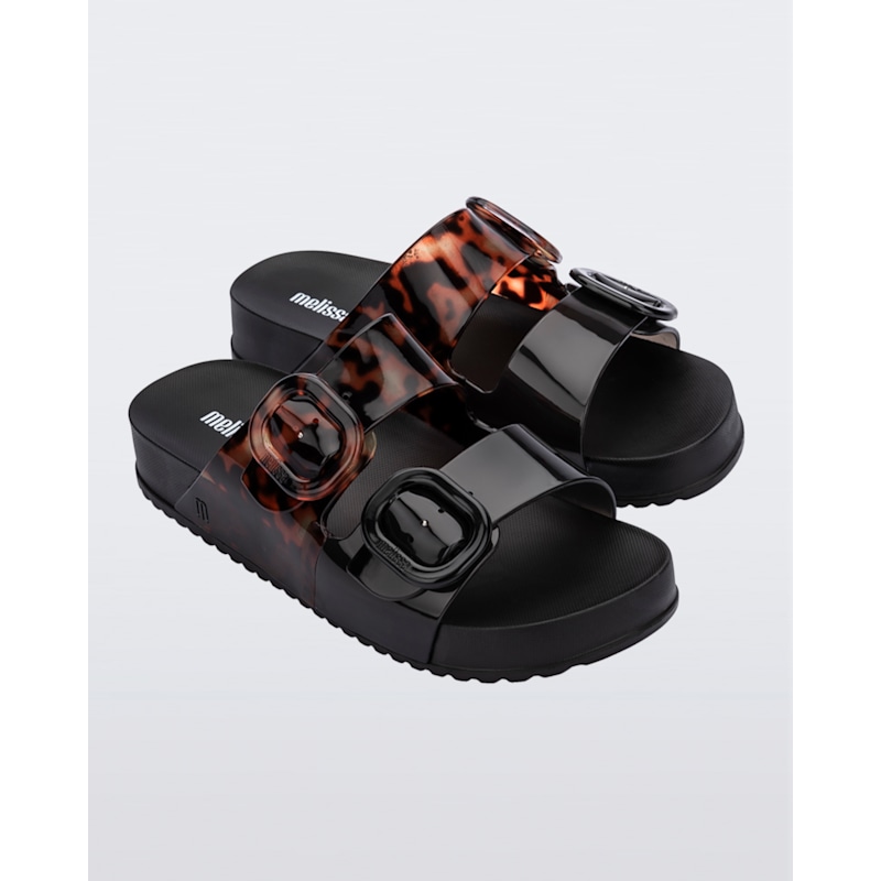 Thumbnail of Cozy Slide - Black, Clear Tortoise image