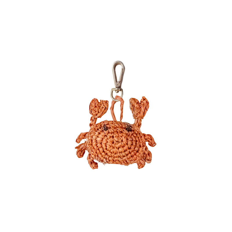 Thumbnail of Crab Bag Charm - Handmade Coastal Raffia Accessory image