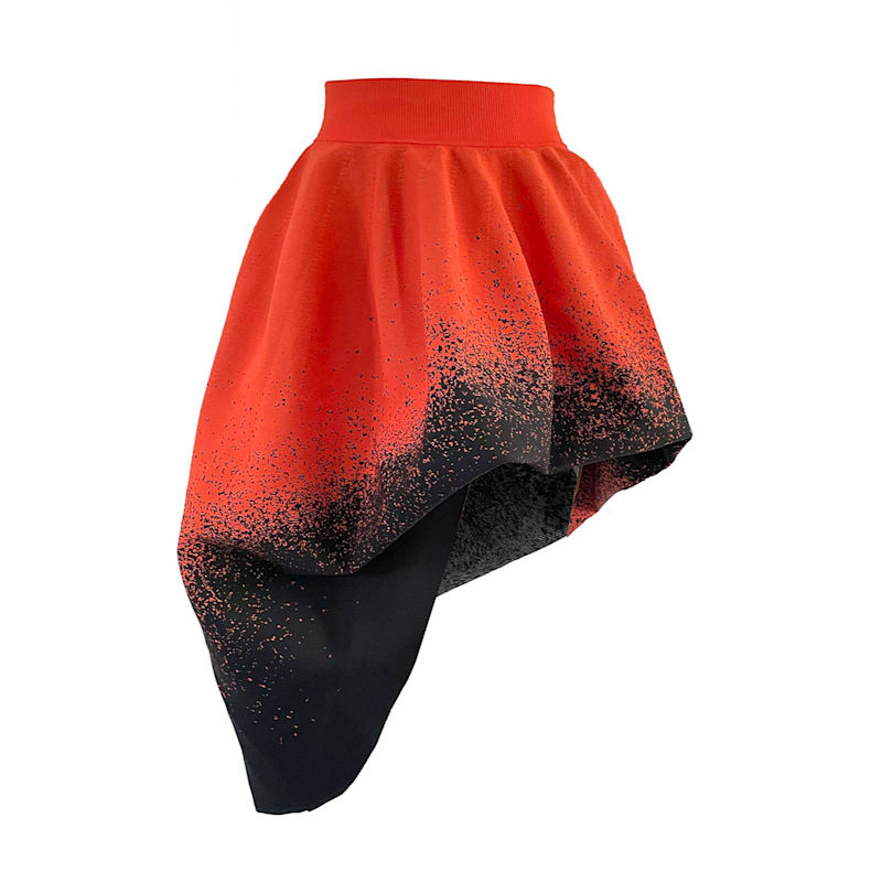 Crazy Brain Midi Skirt In Cape - Oragne | ARTO. | Wolf & Badger