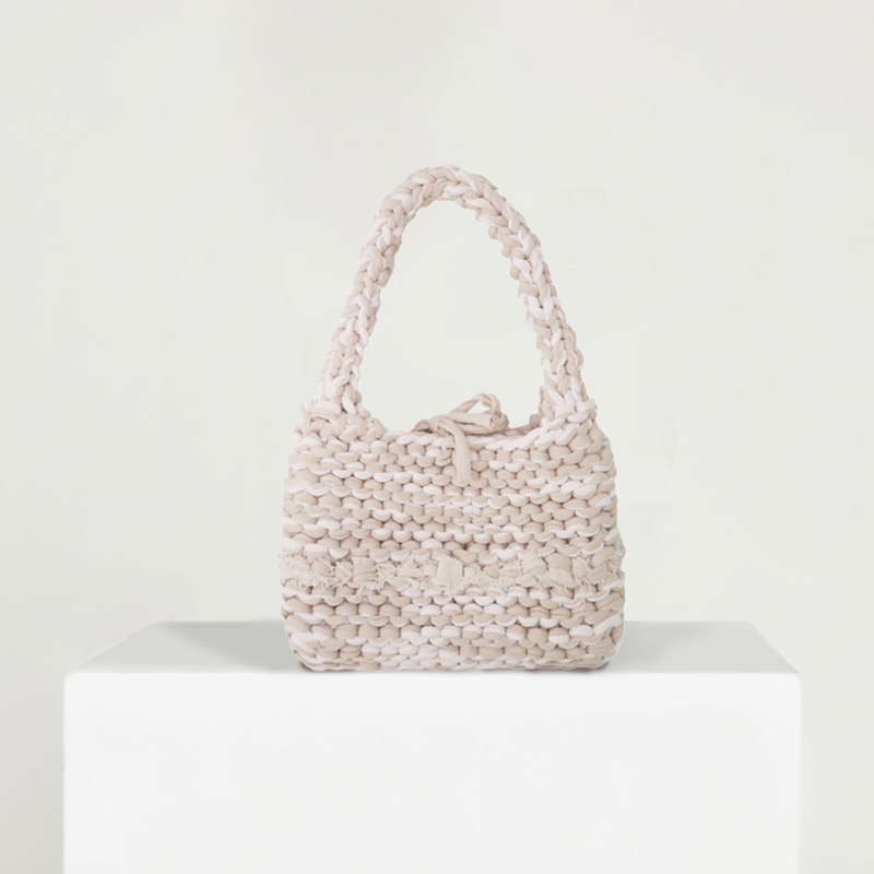 Thumbnail of Cream Denim Mini Baby Doll Bag image