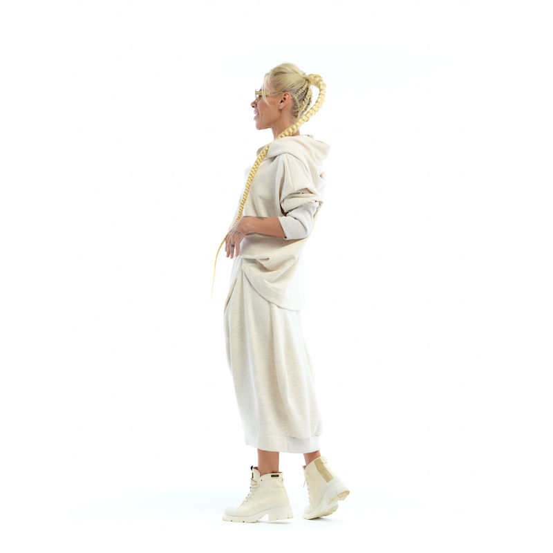 Cream Hoodie Skirt Sweatsuit Set Clothes By Locker Room Wolf