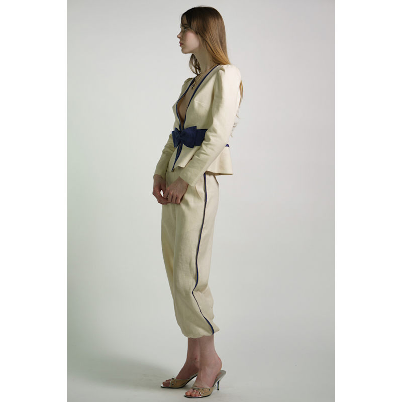 Thumbnail of Cream Linen Anais Jacket image