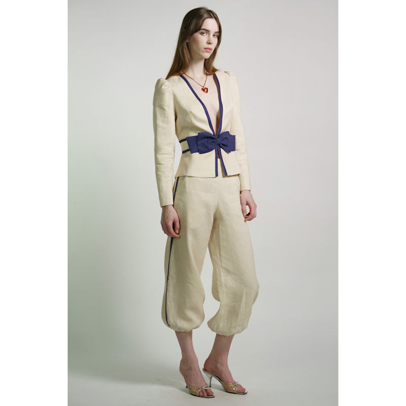 Thumbnail of Cream Linen Anais Jacket image