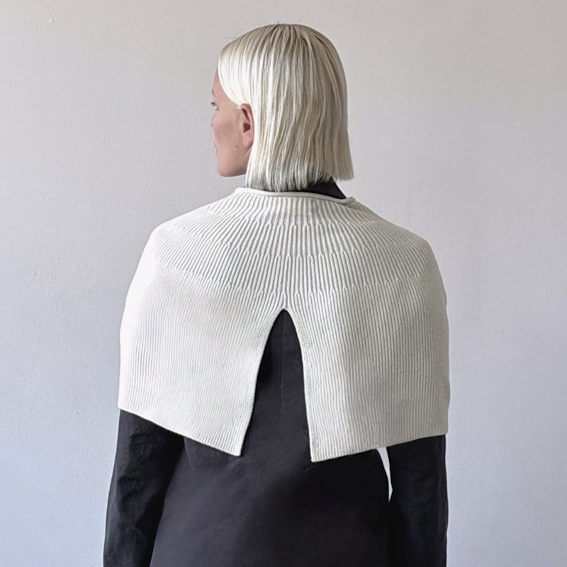 Thumbnail of Cream Mohair Wool Knitted Cape image