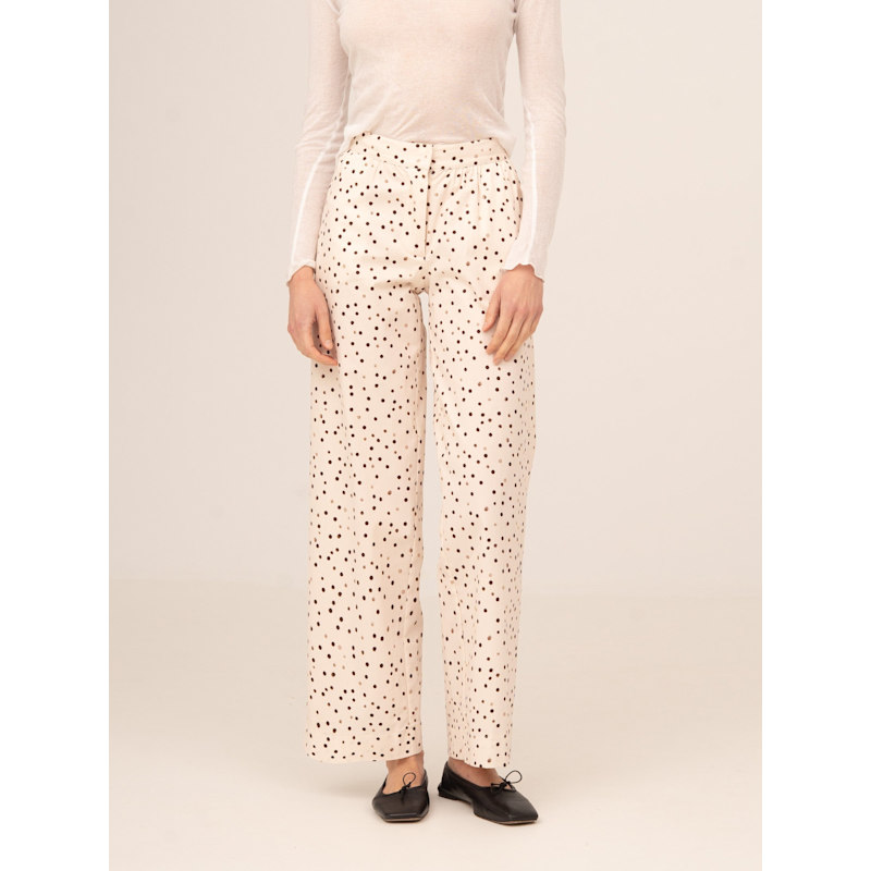 Thumbnail of Cream Polka Dot Fuji Pants image